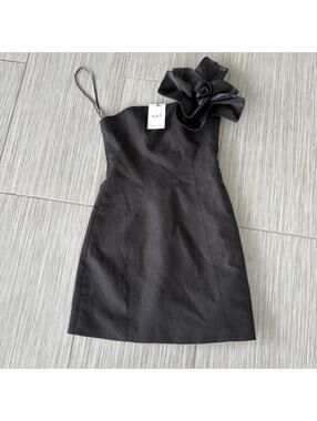 O.p.t Women's Black and Grey Dress